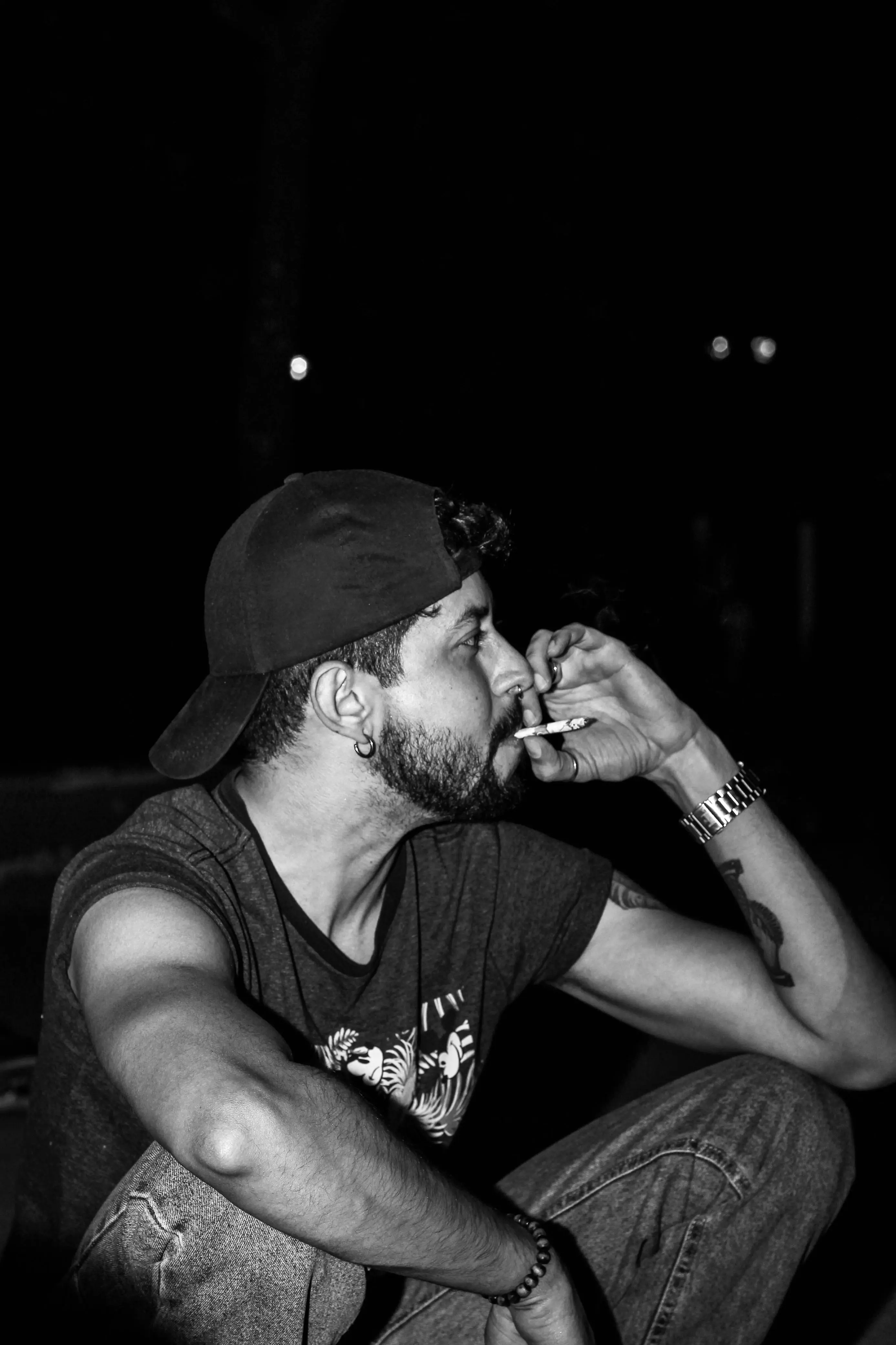 Foto do Ramon fumando